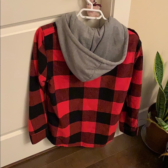 Glamour Kills Red & Black Hooded Flannel Jacket - Picture 4 of 4